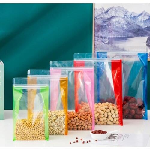 50pcs Nougat Candy Cookie Bags Self Sealing Stand Up Food Packaging Bag Chocolate Nut Snack Pack Plastic Gift Bag