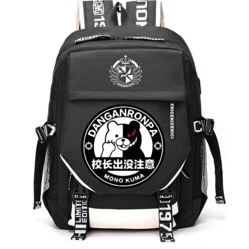 Anime Danganronpa: Trigger Happy Havoc monokuma Naegi Makoto Outdoor Travel Rucksack Casual Schoolbag Student Backpacks