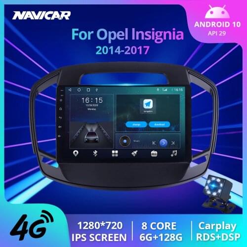 2Din Android 10.0 Car Radio For Buick Regal For Opel Insignia 2014-2017 Car Multimedia Video Player GPS Navigation DVD Carplay