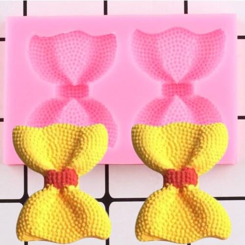 Bow Bowknot Silicone Mold DIY Wedding Cake Decorating Tools Cake Border Fondant Moulds Candy Polymer Clay Chocolate Molds