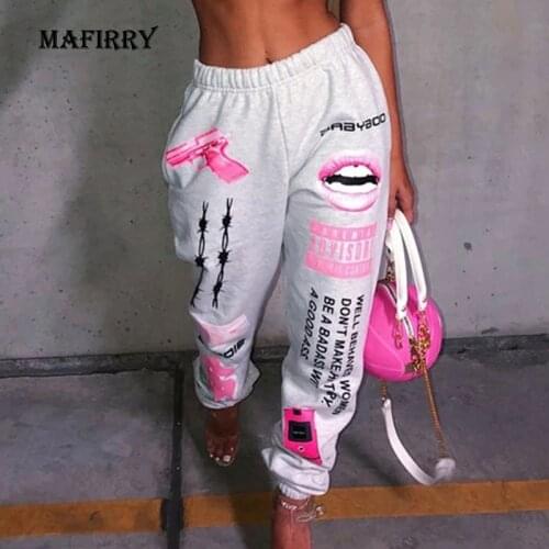 New Women Printed Fashion Elastic Waist Sports Casual Harem Pants Spring Autumn Loose Full Pants Elegant Streetwear Dropshipping