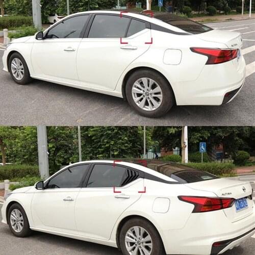 CEYUSOT FOR 2PCS Nissan Altima Teana Car Styling ABS Plastic Rear Window Triangle Shutters Cover Trim Teana REAR Spoiler 2019
