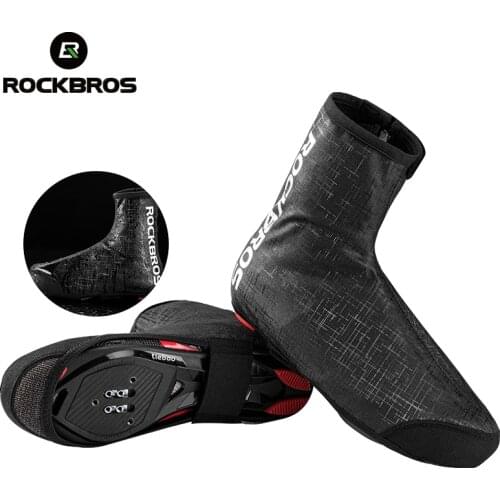 ROCKBROS Thermal Cycling Shoe Cover Reflective Rainproof High Elastic Adjustable Windproof Ski Bike m MTB Shoe Covers Overshoes