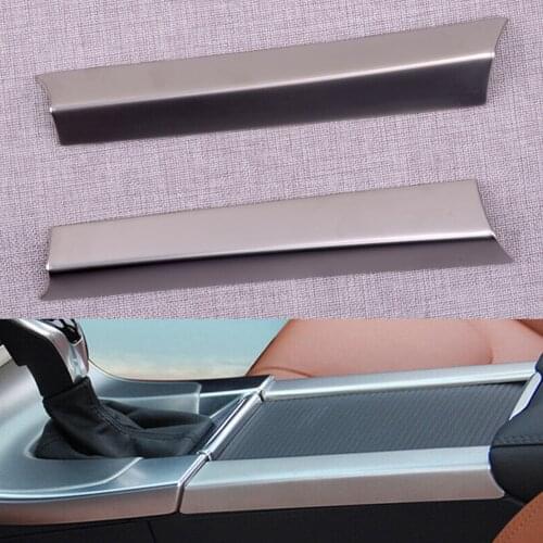 CITALL 2Pcs Car Console Water Cup Holder Panel Cover Trim Fit for Volvo XC60 V60 S60 2011 2012 2013 2014 2015 2016 Silver