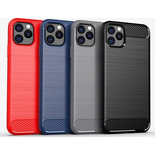 For iPhone 12 Pro Carbon fiber Cover Phone Case Bumper Case Full Protection Shockproof Bumper for Apple iPhone 12 Pro Max