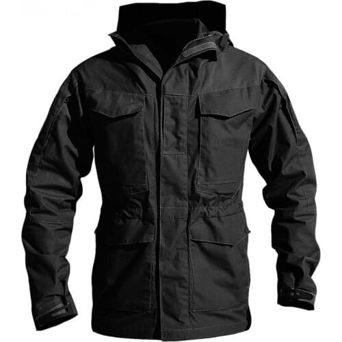 Mens Waterproof Tactical Jacket Military Tops Outdoor Windproof Warm Hiking Jacket Upgrades M65 Windbreaker Coat + Fleece Liner