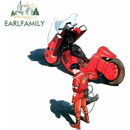 EARLFAMILY 13cm x 11.9cm for Akira Junichiro Kanada Car Sticker Refrigerator Windshield Cartoon Decal Personality RV Car Styling