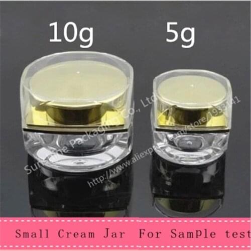 Hot sale 200 x 5g Clear acrylic jars, 5ml cream jars, skin care cream bottles, cosmetic containers 5g for sample test
