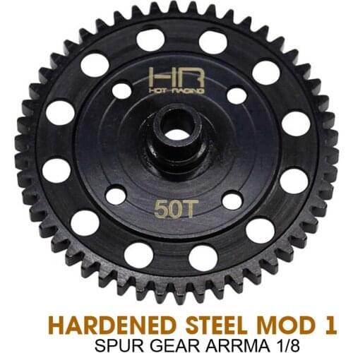 Harden Steel Mod 1 50T Spur Gear Replaces AR310429 For Arrma 1/8 4x4 Vehicles Replacement Parts Black Hardened Steel