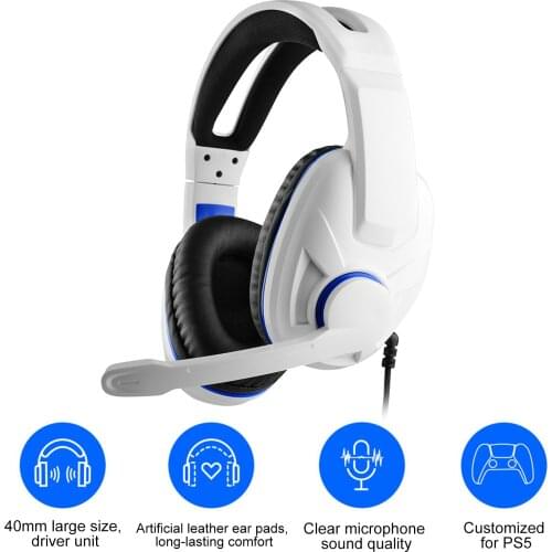 Gaming Headphone Headset Retractable Comfortable Earphone Headphone with Noise-Cancelling Microphone Game Equipment