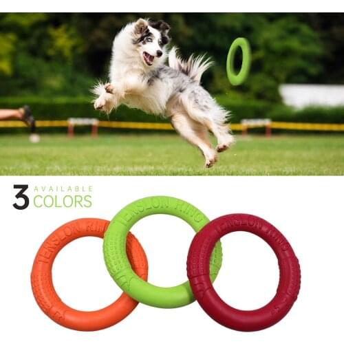 S/L Pet Interactive Flying Discs EVA Dog Training Ring Puller Bite-Resistant Floating Toy For Pet Dog Puppy Cat