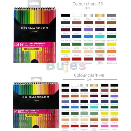 USA Prismacolor Junior colored pencil Assorted Colors,12/15/24/36/48 Pack Prismacolor childs Scholar Colored Pencil Set Gift Box