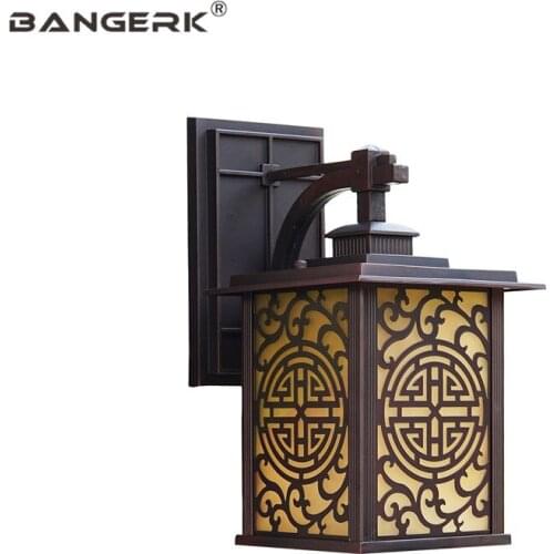 Chinese Garden Wall lights Retro Aluminium Outdoor Waterproof LED Lamp Wall Sconce Lighting For Porch Balcony Aisle Fixtures
