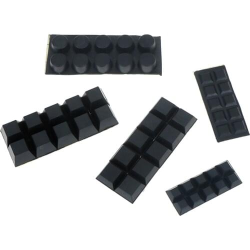 Hot 10pcs Audio Speaker Amplifier Shock Absorber Feet Pad Vibration Absorption Rubber Anti-shock Self-adhesive