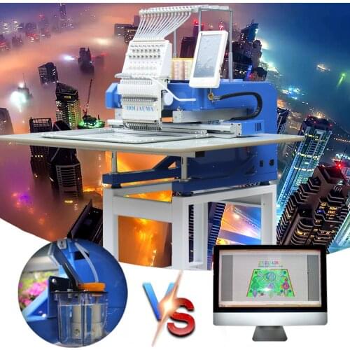 Best DAHAO A15 single head computer embroidery machine multi function capt/t-shirt/flat/ hat embroidery machine factory for sale