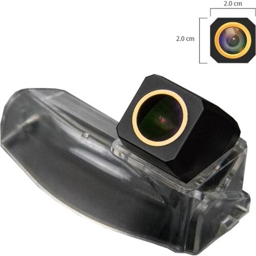 Misayaee Golden HD Car Rear View Reverse Camera Plate Light for Mazda 2/Mazda 3 Hatchback 2007-2011 Night Vision Waterproof