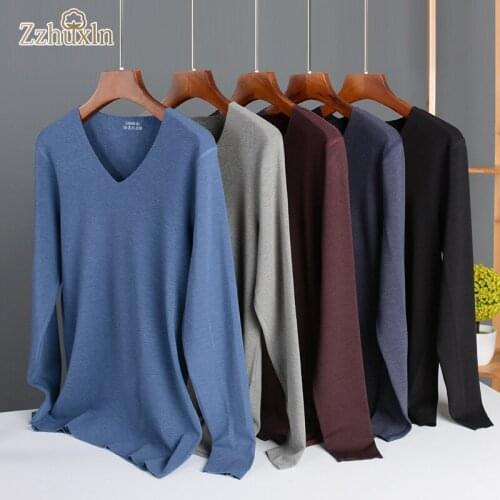 Mens De velvet heating and warming plus velvet autumn clothes warm tops, bottoming tops, large size thermal underwear, on behal