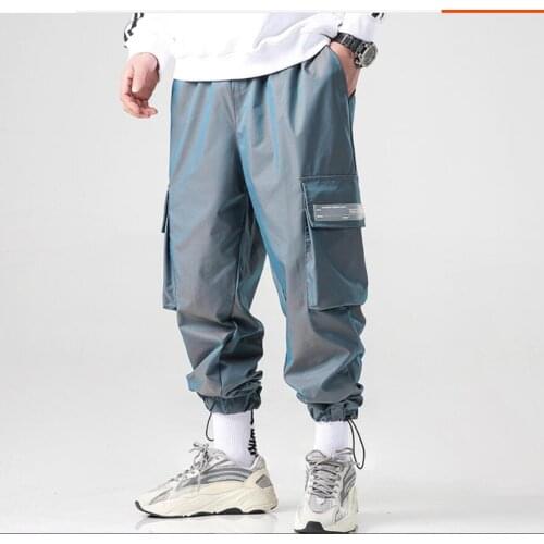 Calcas Mens Hip Hop Streetwear Men Harem Carga Jogger Sweatpants Hip Hop Boy Multi-pocket Elastic Waist Design Harem Pant Men