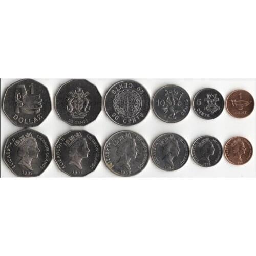 Solomon Islands 6 Pieces Set Coins Oceania New Original Coin Collectible Edition Real Rare Unc Commemorative Random Year