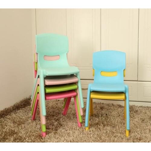 Wholesale 28cm Seat height Safety Kindergarten chair Kids back-rest chair Thicken Childrens stool