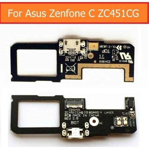 Genuine USB date PCB port Flex Cable charger For Asus zenfone C ZC451CG Jack port board Flex Cable with USB connector module