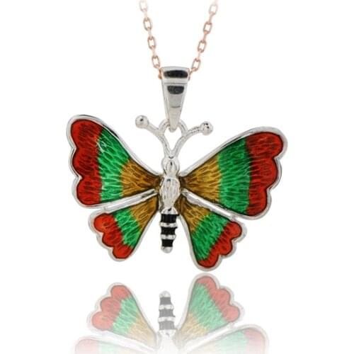 Butterfly Necklace 925 Sterling Silver Nature Charm Bridesmade Nature Lover Gift