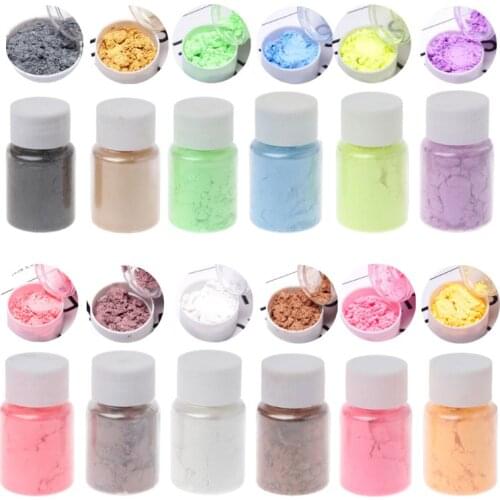 Pearlescent Mica Pigment Powder Rainbow UV Resin Epoxy Craft DIY Jewelry Making E15E