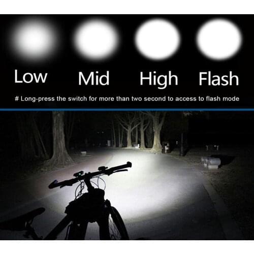USB Powered T6 LED 4 Level Bicycle Light Ipx-7 Waterproof Suitable for Cycling , Camping