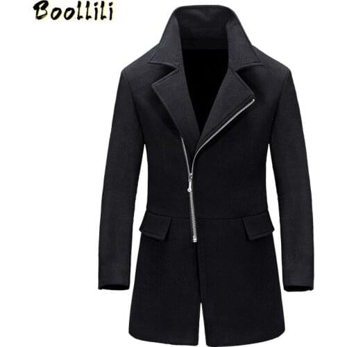 Boollili Woolen Coat Men Winter Wool Jacket Mens Coat Casual Mens Coats Overcoats New Arrival 2020 Outwear Abrigo Hombre