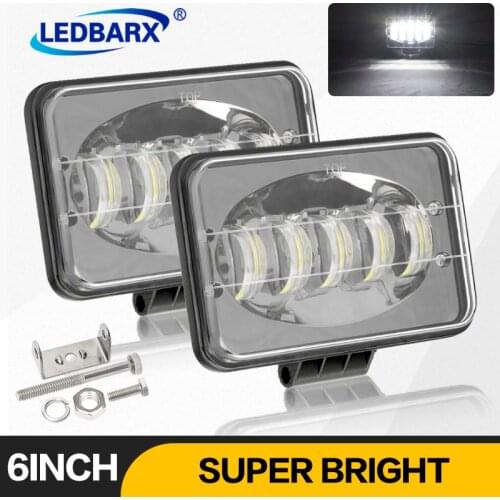LEDBARX 2PCS Offroad Car Led Work Light Bar 6 Inch 50W SUV Truck Led H12V 24V Flood Light For Auto 4WD 4X4 Tractor ATV