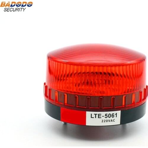 Mini LED strobe Alarm Lamp light yellow blue red green lamp light signal warning beacon 100dB sound siren for swing gate door