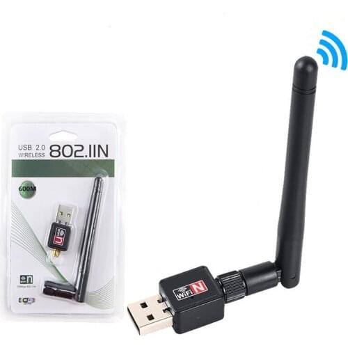 WiFi Wireless Network Card USB 2.0 300M 802.11 b/g/n LAN Adapter with rotatable Antenna for Laptop PC Mini Wi-fi Dongle
