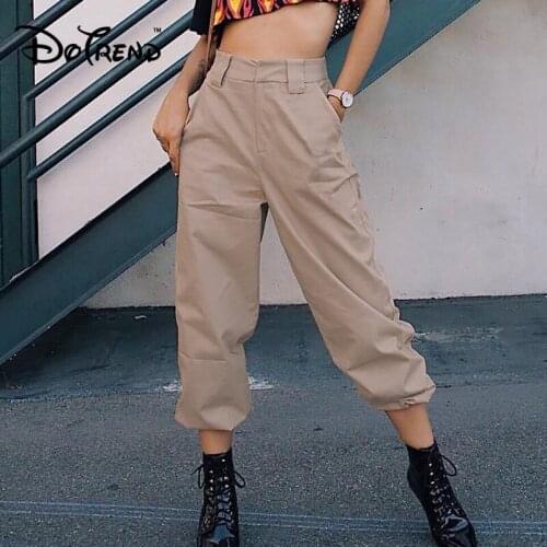 Women Casual Harem Pants Solid High Waist Pleated Trousers Loose Pockets Zipper Spring Autumn Streetwear Pantalon Femme