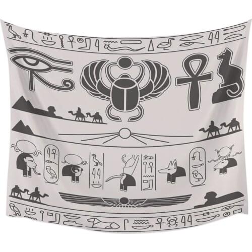 Icon Line Animal Engraving Wall Tapestry Home Wall Decor Bedroom Tapestry Wall Hanging Yoga Mat Picnic Mat