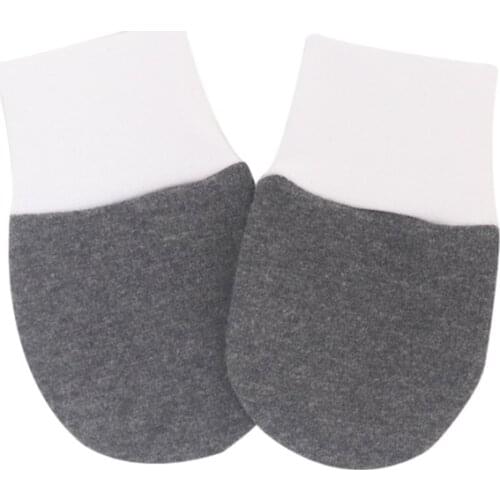 1 Pair Baby Anti-scratch Soft Cotton Gloves Color Matching Newborn Handguard Mittens Infants Supplies Shower Gifts