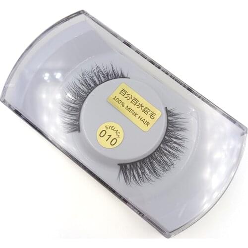 1 Pair Professional False Eyelashes 100% Mink Hair Handmade Natural Eyelashes Beauty Cosmetic Tools Makeup Essential