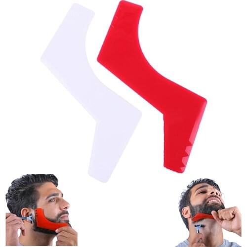 1PCS Men Beard Goatee Trimming Comb Shaping Haircut Tool Hair Template Stencil Guide Neckline Haircut Tool