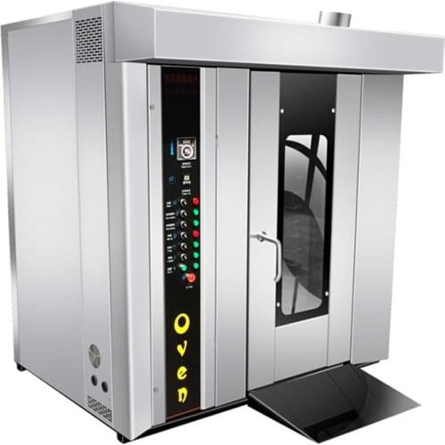 16Trays Commercial Electric Gas Biscuit Pita Bakery Oven Industrial Rotary Diesel Cake Deck Pizza Bread Baking Oven for Sale