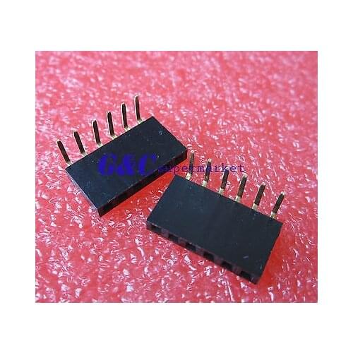 20PCS 1x6 Pin 2.54mm Right Angle Single Row Female Pin Header Connector