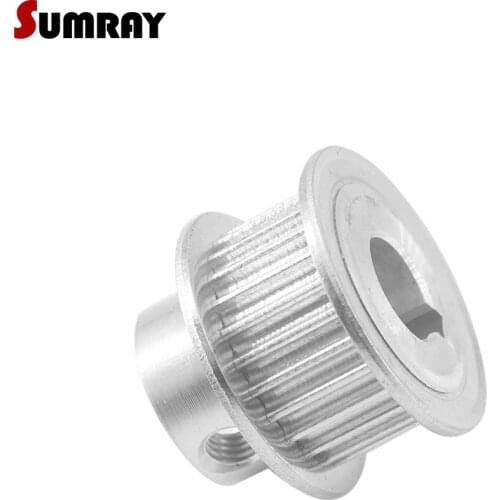 SUMRAY 3M 25T Keyway Timing Pulley 8/10/12/12.7/14mm bore keyway diameter 3/4/5mm 11/16mm width Aluminium Motor Pulley
