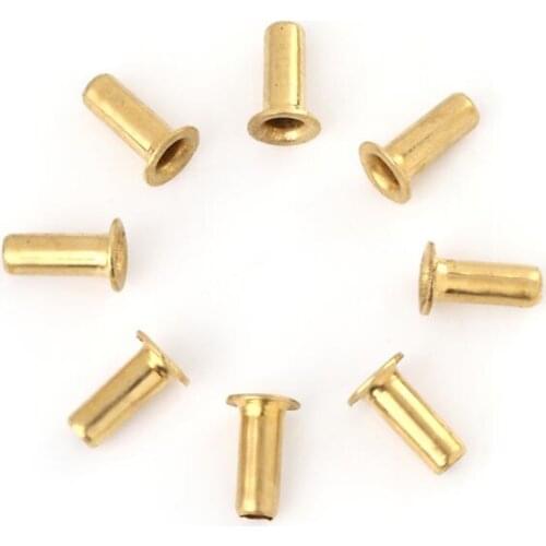 500pcs M2 M2.5 M3 M4 M5 M6 Brass Hollow rivets,Brass rivets Brand Double-sided Circuit Board PCB vias nails Brass Corns