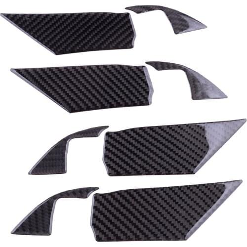 8pcs/Set Car Interior Door Handle Bowl Cover Trim Fit for Toyota Camry 2018 2019 2020 Carbon Fiber Black Decoration