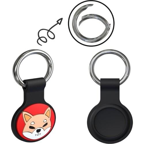 85DD Scratch Resistant Cute Dog Look Soft Protective Cover Shell Tracker Case for AirTags Tracker Cover