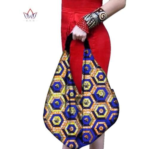 African Handbags For Women 2020 Big Shoulder Handmade Canvas Handbag New Fashion Reusable Shopping Bags Women Big Bag WYA080
