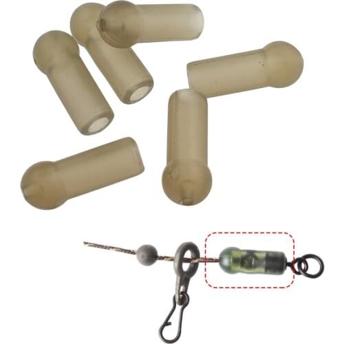 50-pieces Carp Fishing Accessories Rubber Soft Buffer Beads 15mm Fishing Rigs Knot Protector