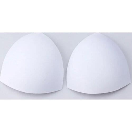 White Swimsuit Padding Insert Women Clothes Accessories Foam Triangle Sponge Pads Chest Cups Breast Bra Bikini Inserts Chest Pad