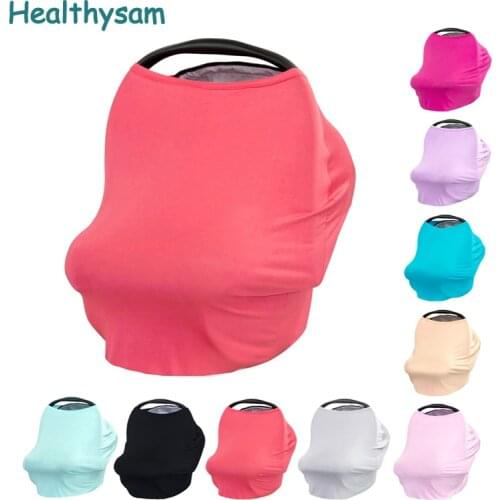 Nursing Cover Muti-Use Breastfeeding Cover Stretchy Carseat Canopy Baby Stroller High Chair Shopping Car Cover