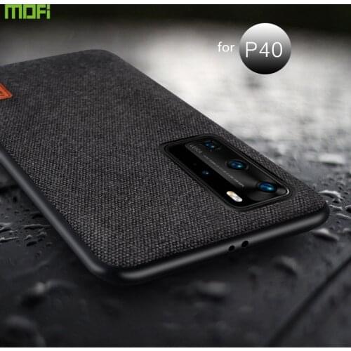 For Huawei P40 Pro Case Huawei P40 Case Huwei P40 Lite Case Fabric Silicone MOFi Original Cloth Anti-Kncok Shockproof Back Cases