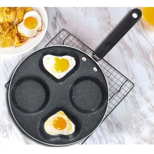 Four-hole Frying Pot Thickened Omelet Pan Non-stick Egg Pancake Steak Pan Cooking Egg Ham Pans Breakfast Maker