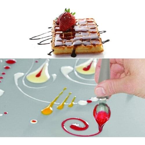 Chef Decoration Pencil Anti-slip Accessories Draw Tools Stainless Steel Portable Sauce Painting Coffee Spoon Kitchen Home